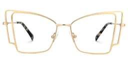 Tapacia Geometric Gold Glasses0