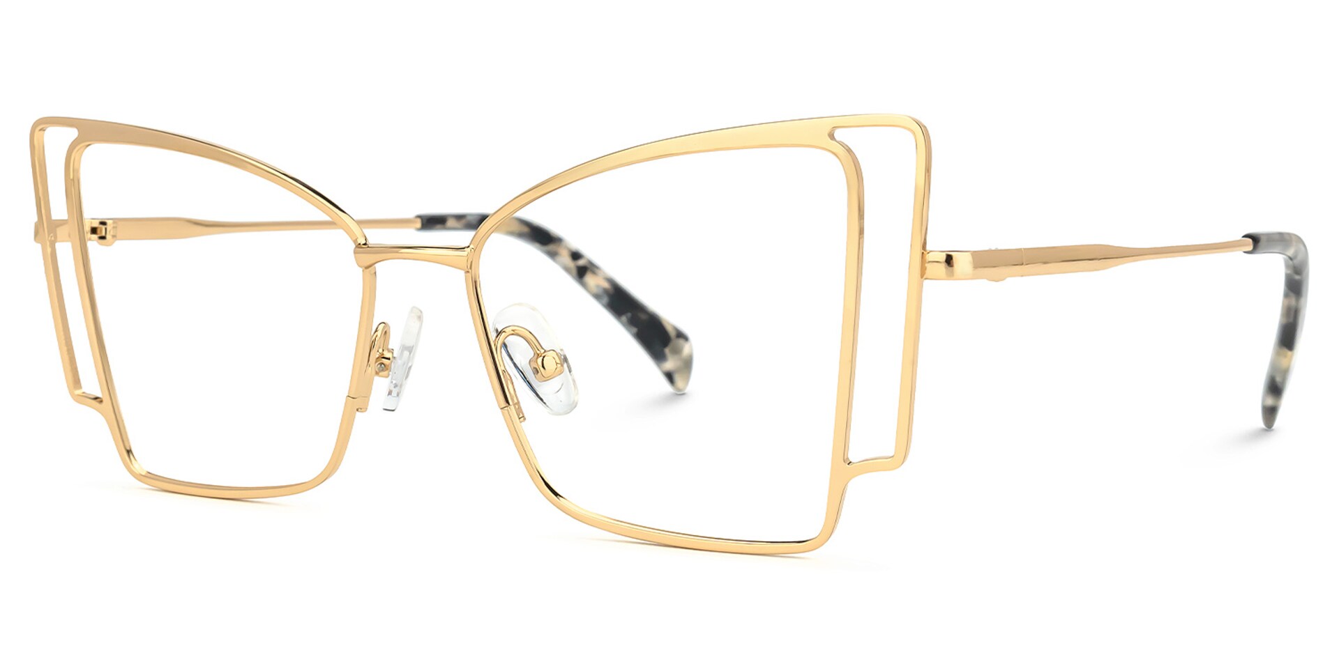 Tapacia Geometric Gold Glasses | Zeelool Glasses1
