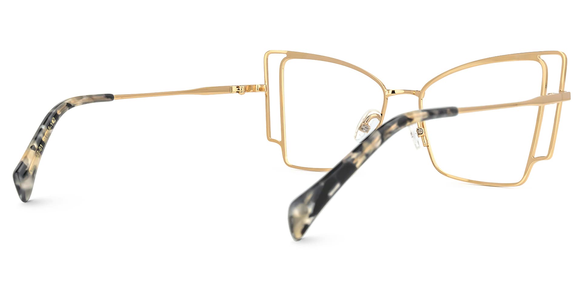 Tapacia Geometric Gold Glasses | Zeelool Glasses3