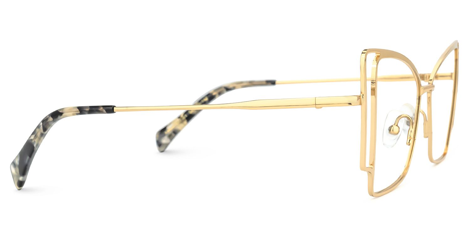 Tapacia Geometric Gold Glasses | Zeelool Glasses2