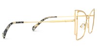 Tapacia Geometric Gold Glasses2