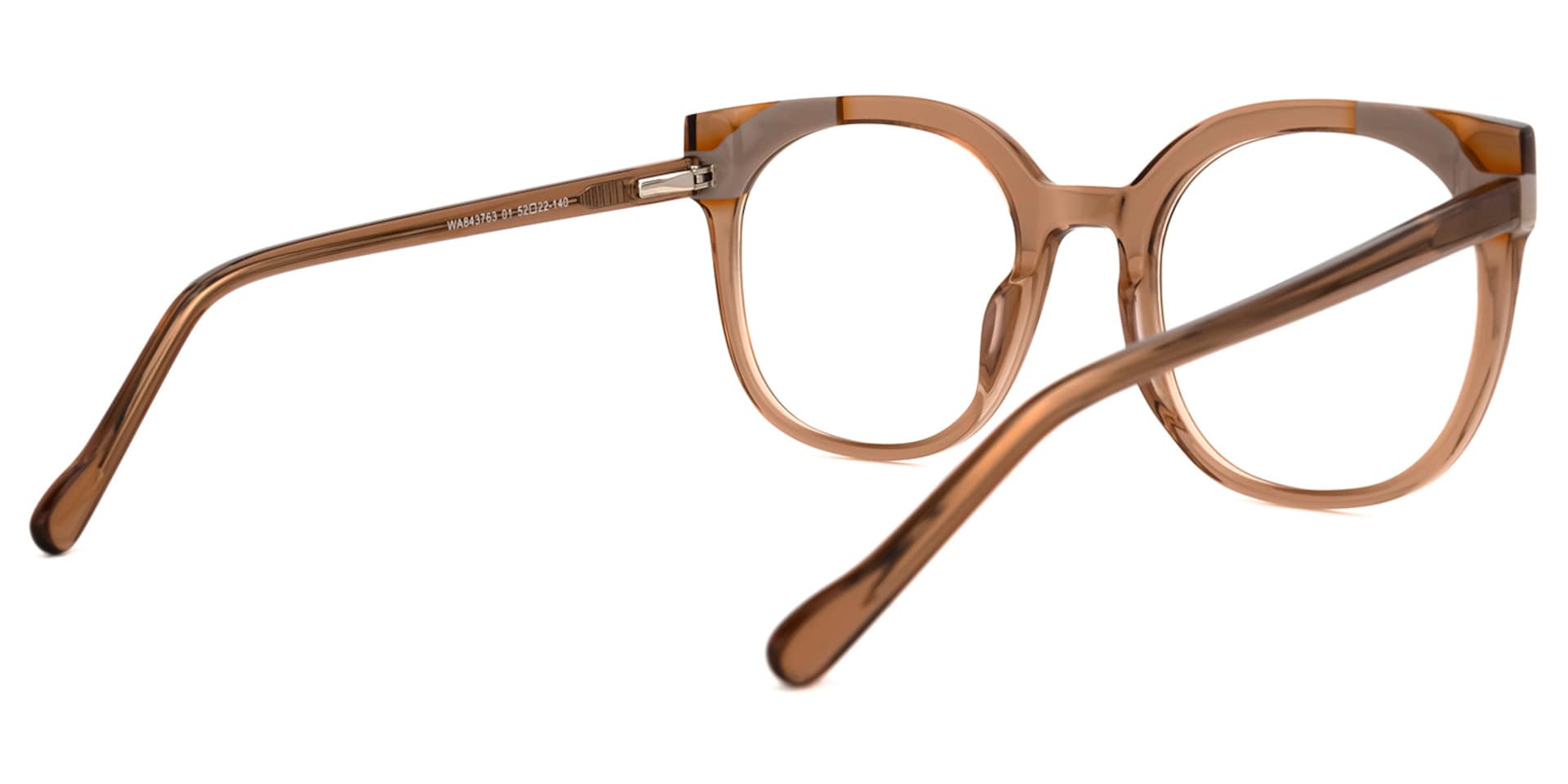 Nereida Round Brown Glasses | Zeelool Glasses3