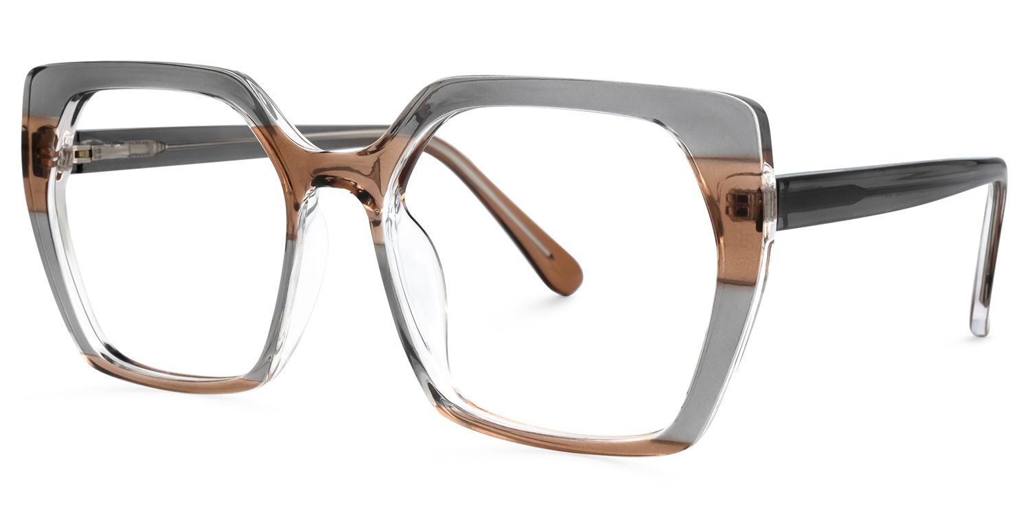 Diego Square Gray Glasses | Zeelool Glasses1