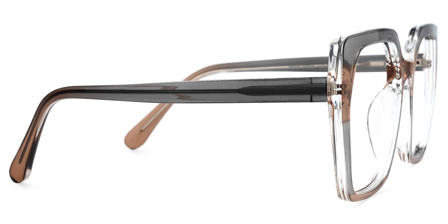 Diego Square Gray Glasses | Zeelool Glasses2