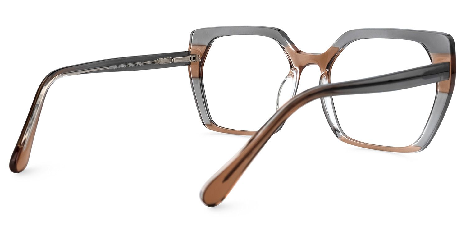 Diego Square Gray Glasses | Zeelool Glasses3