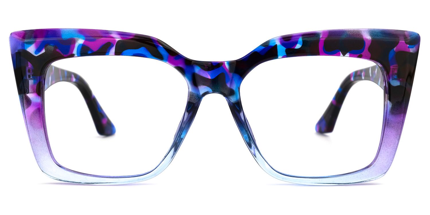 Tyhishia Square Purple-Tortoise Glasses | Zeelool Glasses0