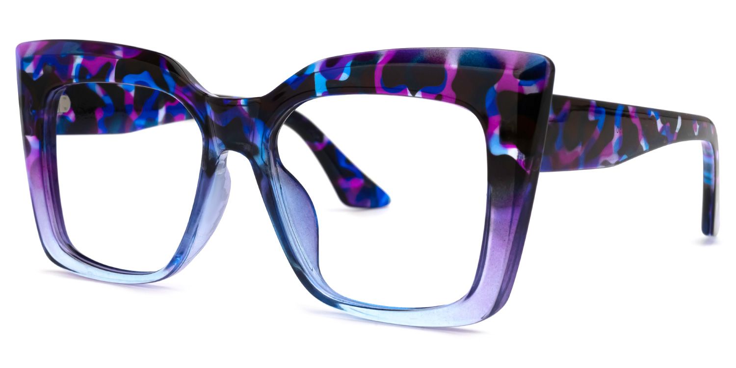 Tyhishia Square Purple-Tortoise Glasses | Zeelool Glasses1