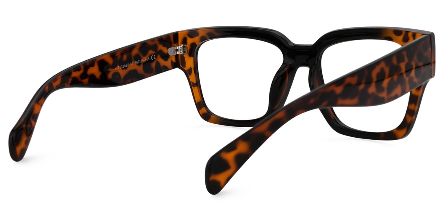 ピース Phoebus Square Black Glasses | Zeelool Glasses