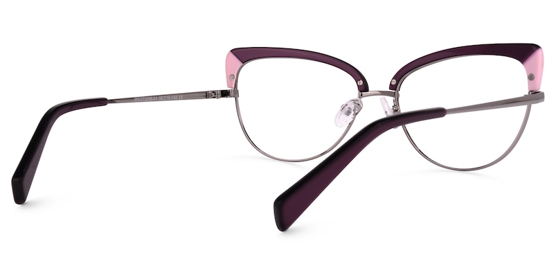 Myrdaliz Browline Dark-Red Glasses | Zeelool Glasses3