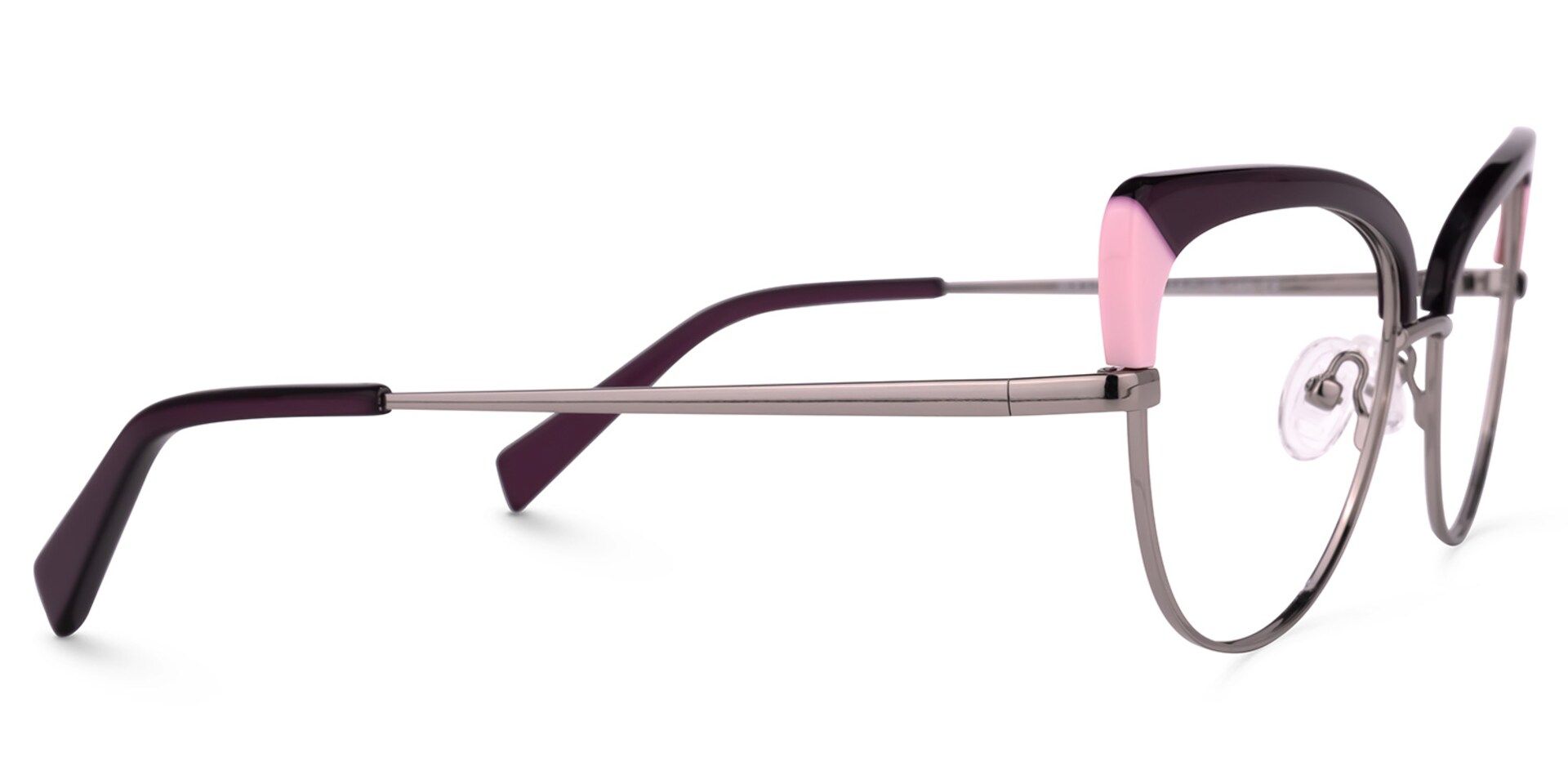 Myrdaliz Browline Dark-Red Glasses | Zeelool Glasses2