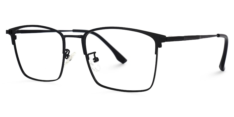 Jones Rectangle Black Glasses | Zeelool Glasses1
