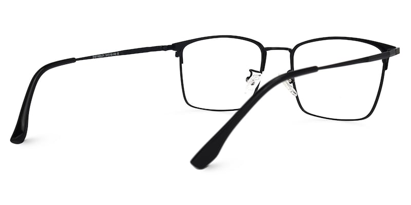 Jones Rectangle Black Glasses | Zeelool Glasses3