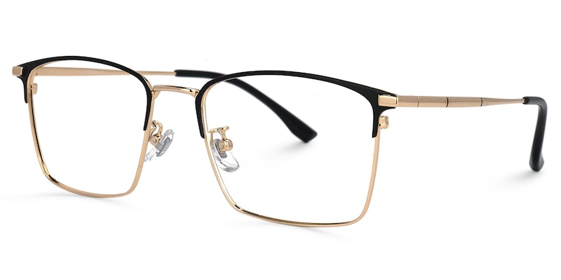Jones Rectangle Rose-Gold Glasses | Zeelool Glasses1