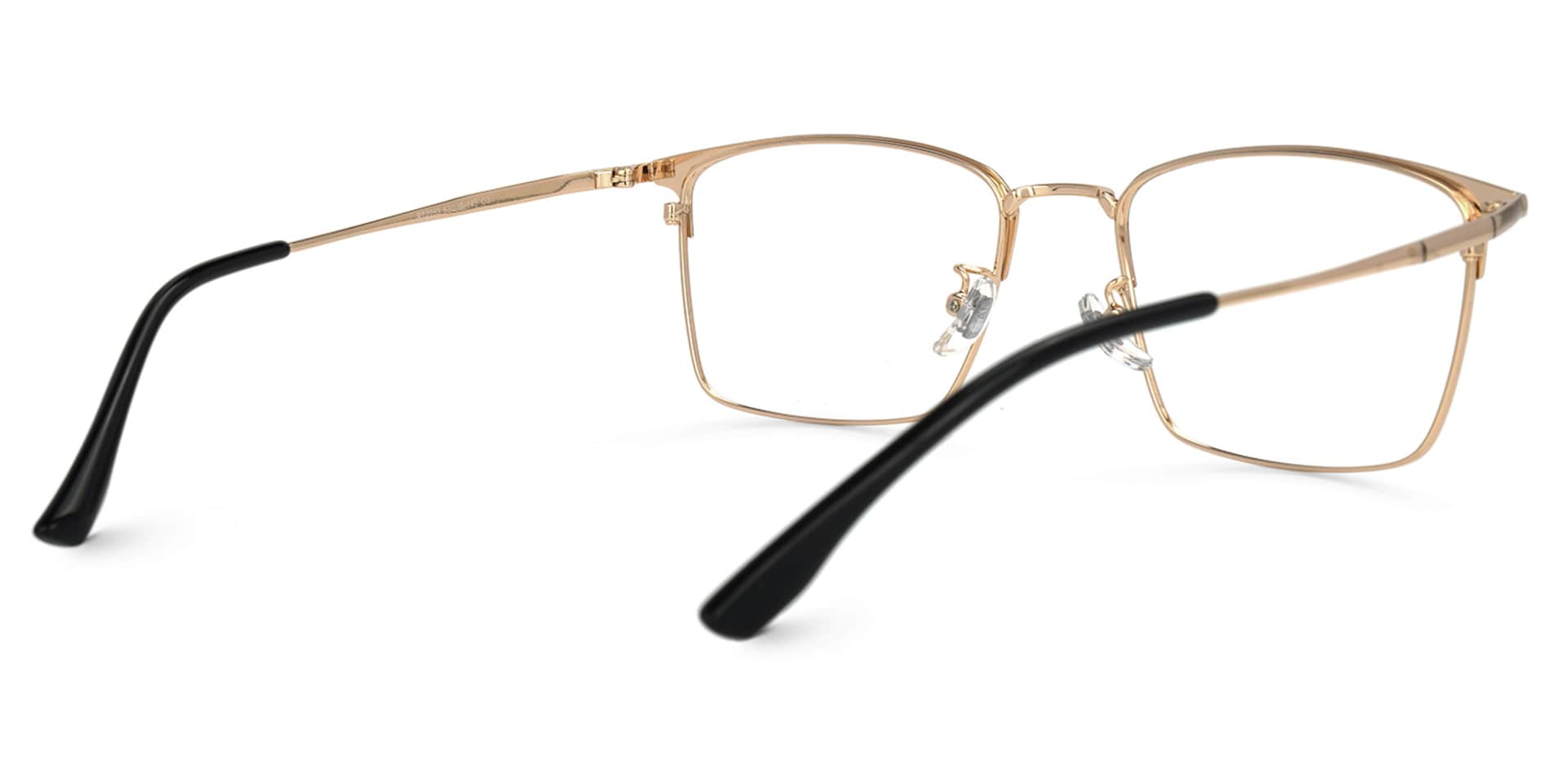 Jones Rectangle Rose-Gold Glasses | Zeelool Glasses3