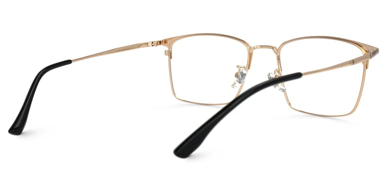 Jones Rectangle Rose-Gold Glasses | Zeelool Glasses3