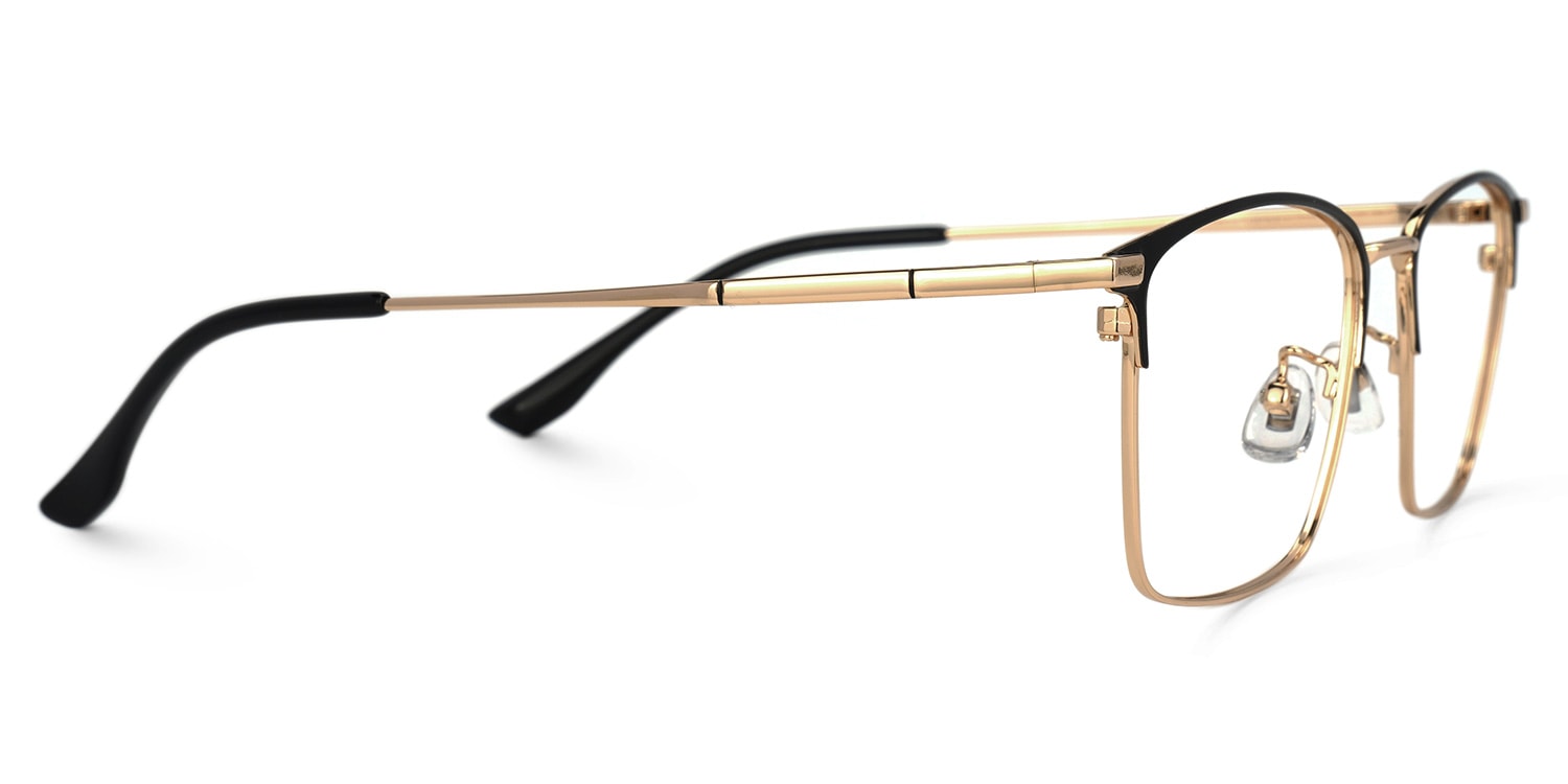 Jones Rectangle Rose-Gold Glasses | Zeelool Glasses