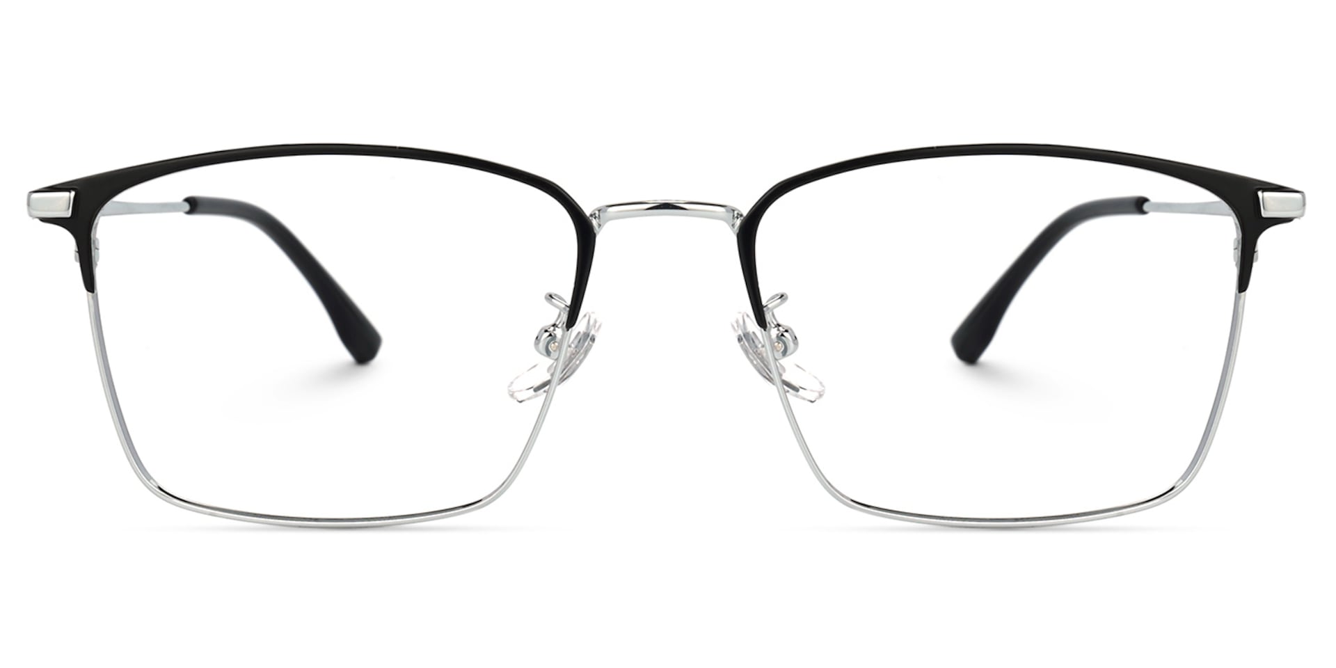 Jones Rectangle Silver Glasses | Zeelool Glasses0