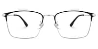 Jones Rectangle Silver Glasses0