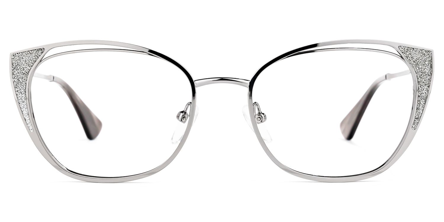 Maestre Cateye Silver Glasses | Zeelool Glasses0