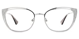 Maestre Cateye Silver Glasses0
