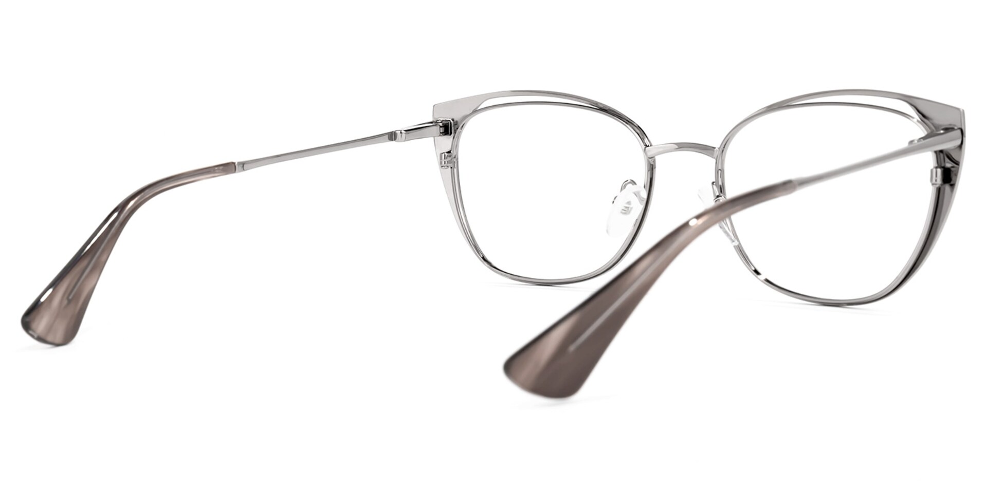 Maestre Cateye Silver Glasses | Zeelool Glasses3