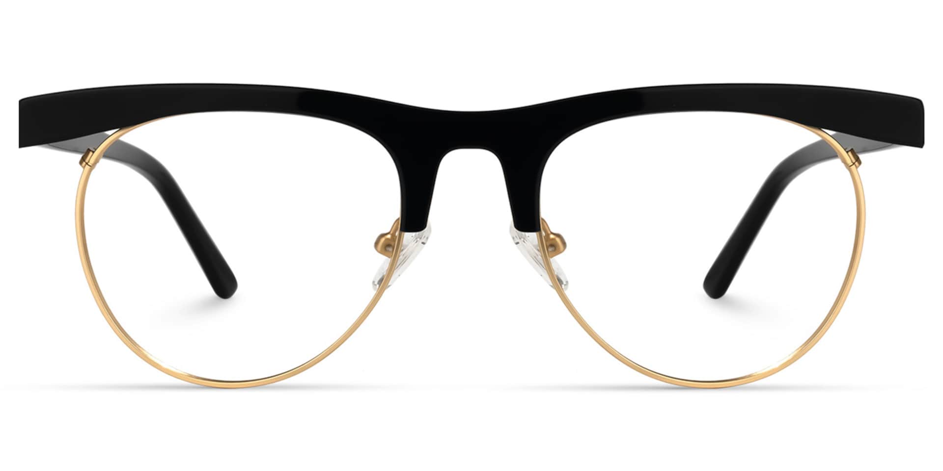 Kenyetta Browline Black Glasses | Zeelool Glasses0