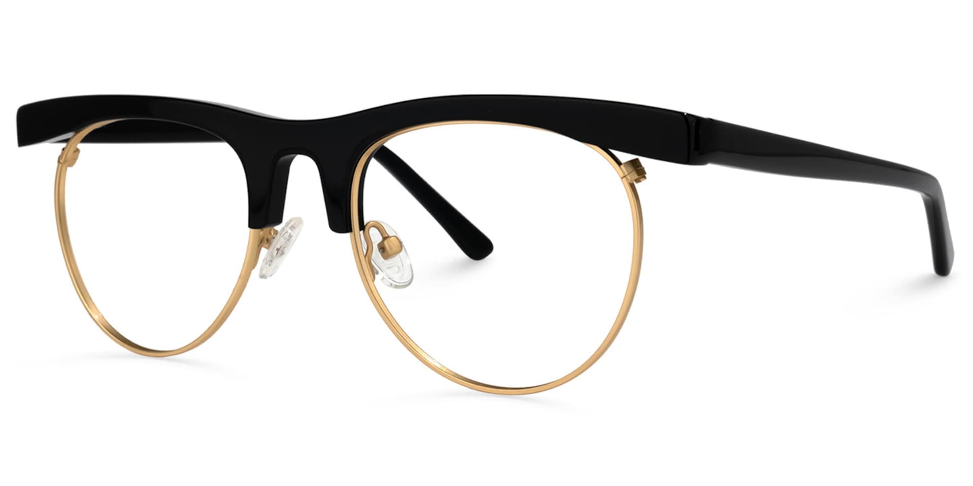 Kenyetta Browline Black Glasses | Zeelool Glasses1