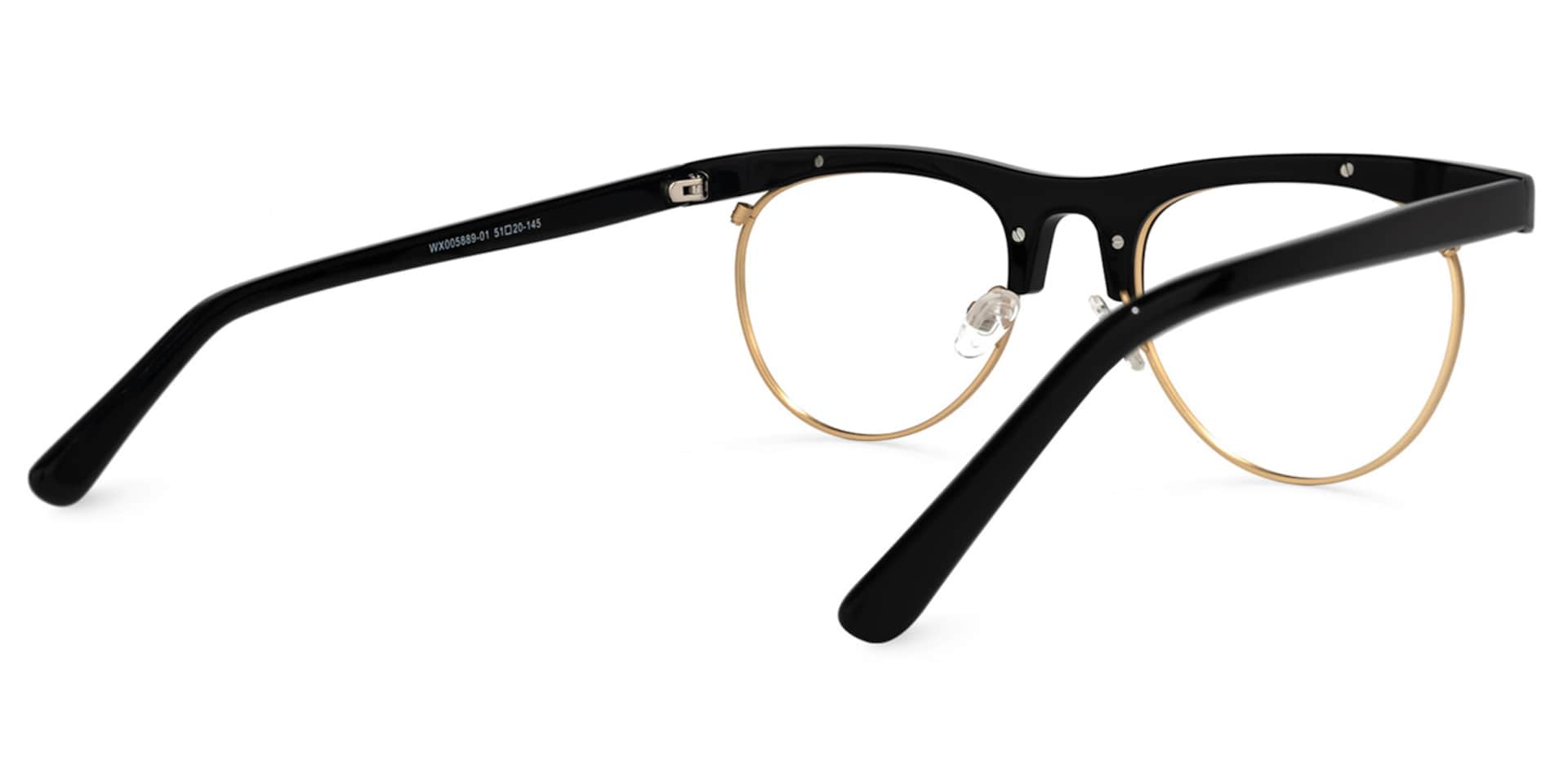 Kenyetta Browline Black Glasses | Zeelool Glasses3