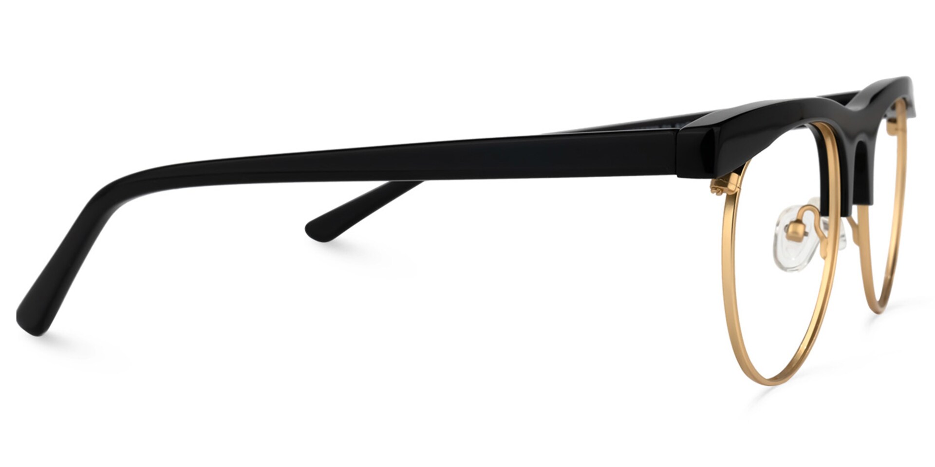 Kenyetta Browline Black Glasses | Zeelool Glasses2