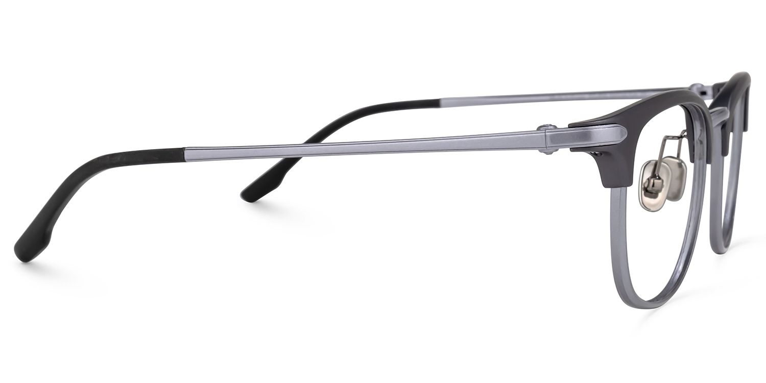 Moreno Browline Gray Glasses | Zeelool Glasses2