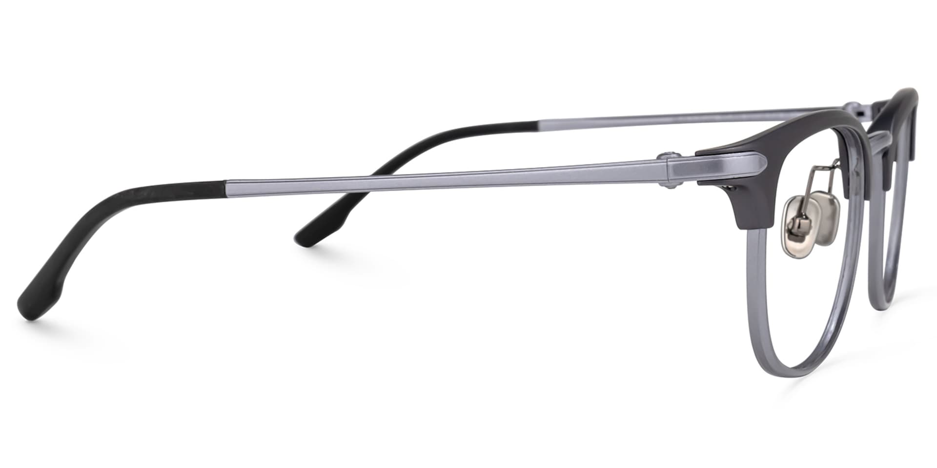 Moreno Browline Gray Glasses | Zeelool Glasses2