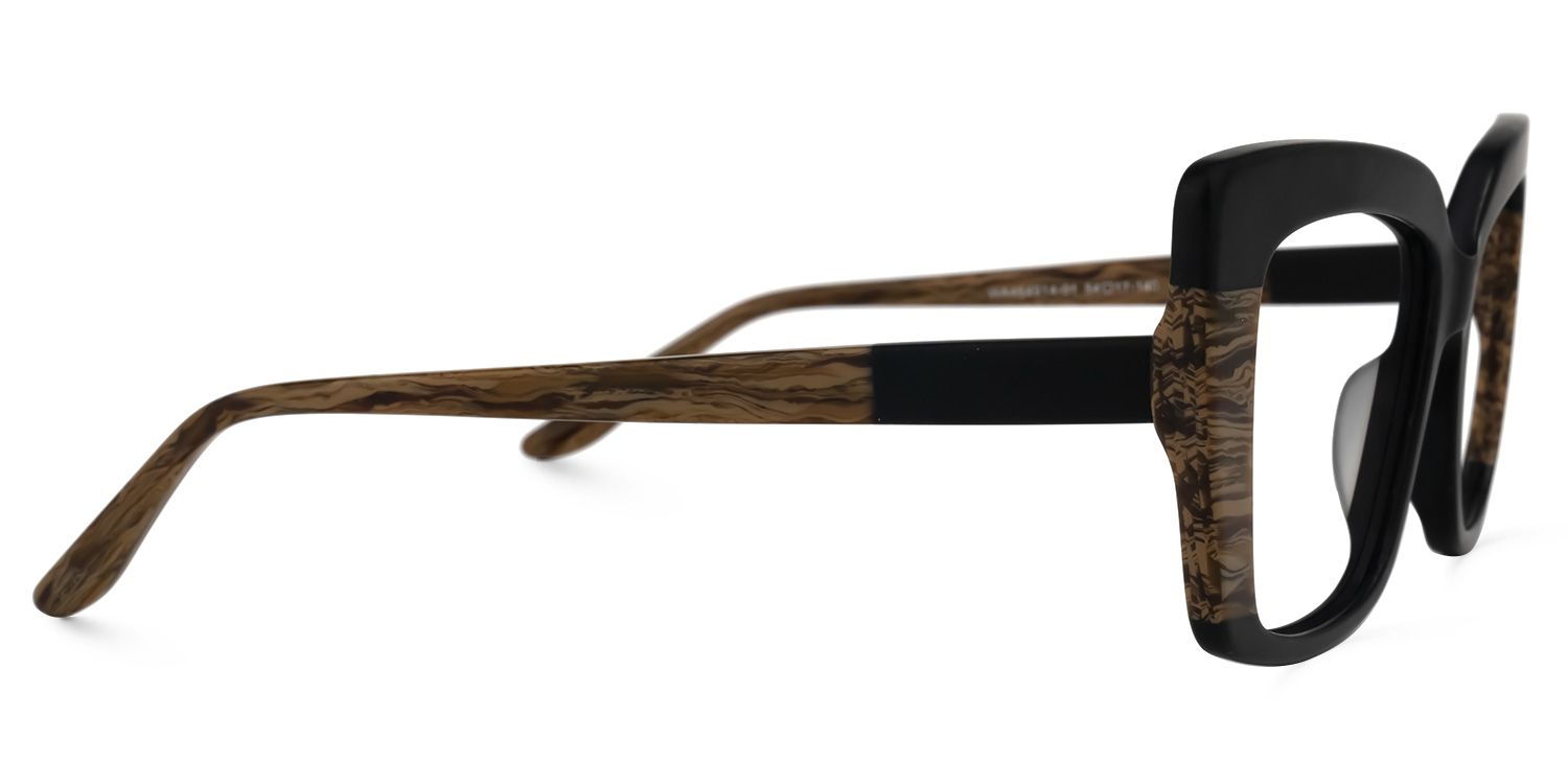 Orellana Square Black Glasses | Zeelool Glasses2