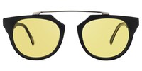 Guerrido Round Black Sunglasses0