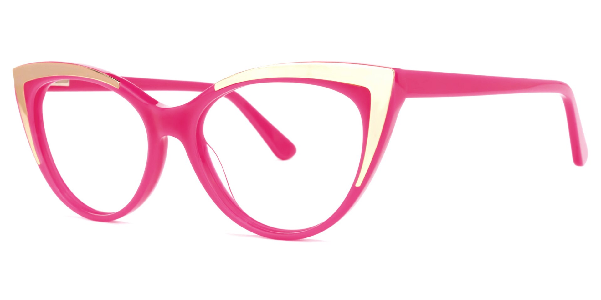 Stinson Cateye Bright-Pink Glasses | Zeelool Glasses1