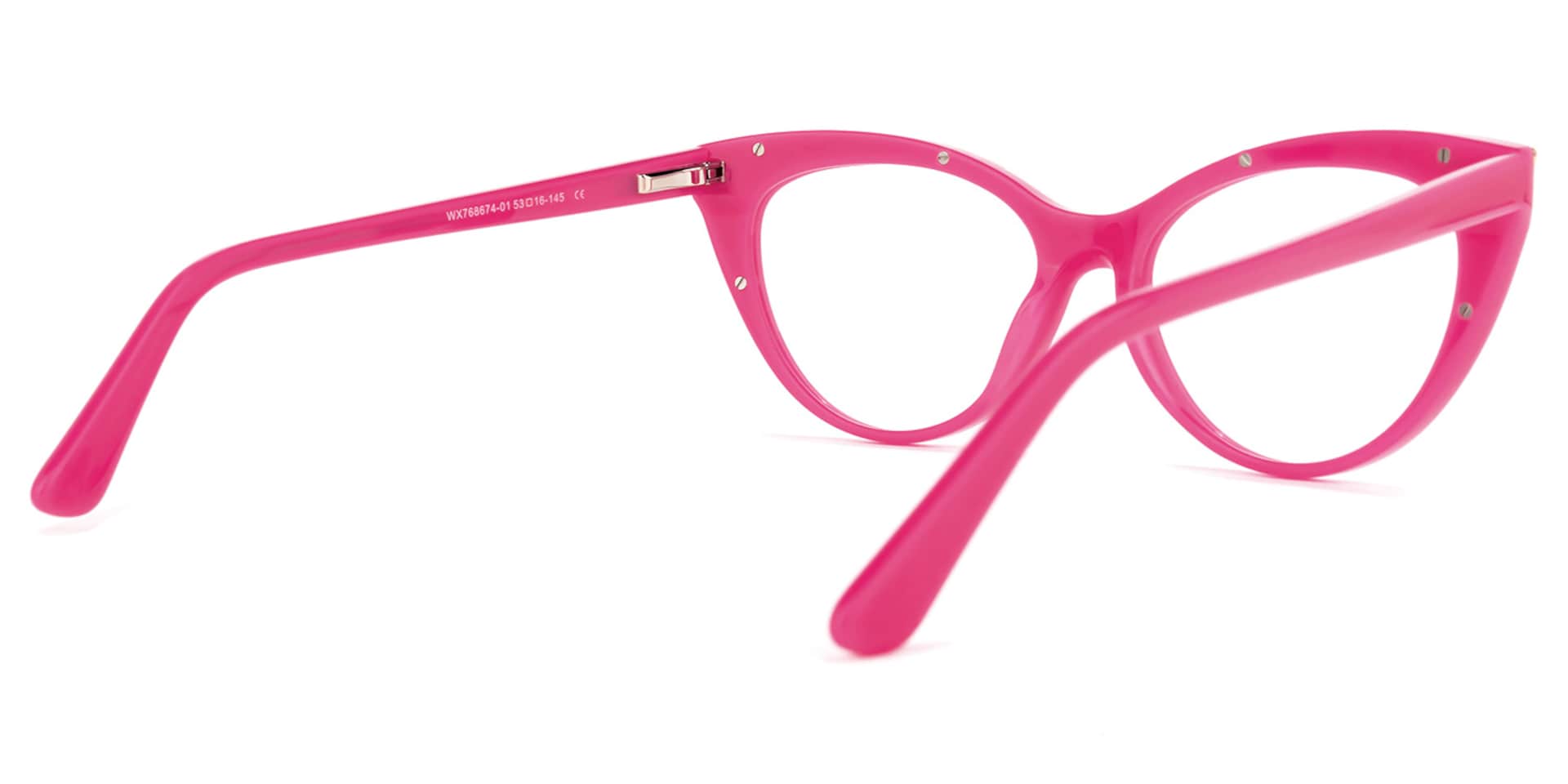 Stinson Cateye Bright-Pink Glasses | Zeelool Glasses3