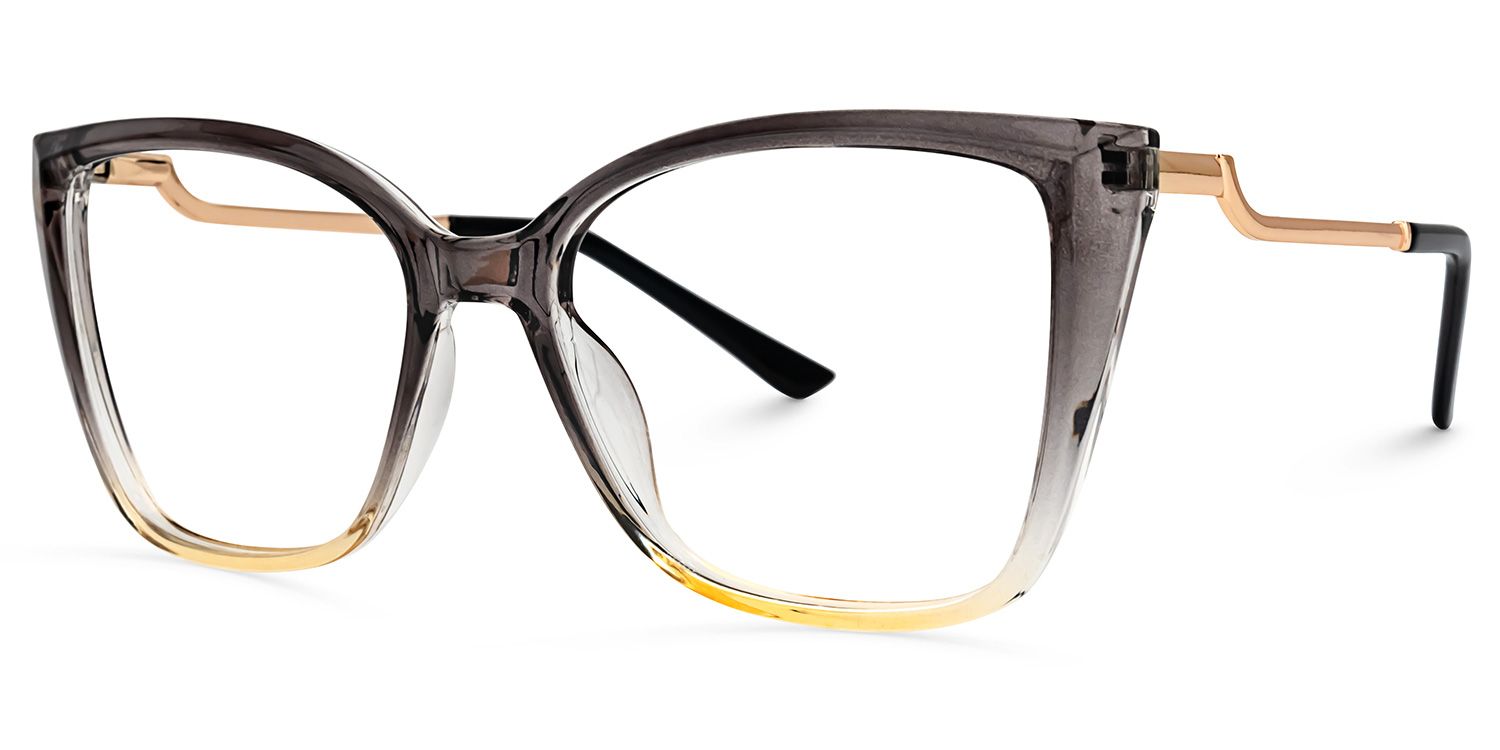 Shawnie Square Gray Glasses | Zeelool Glasses1