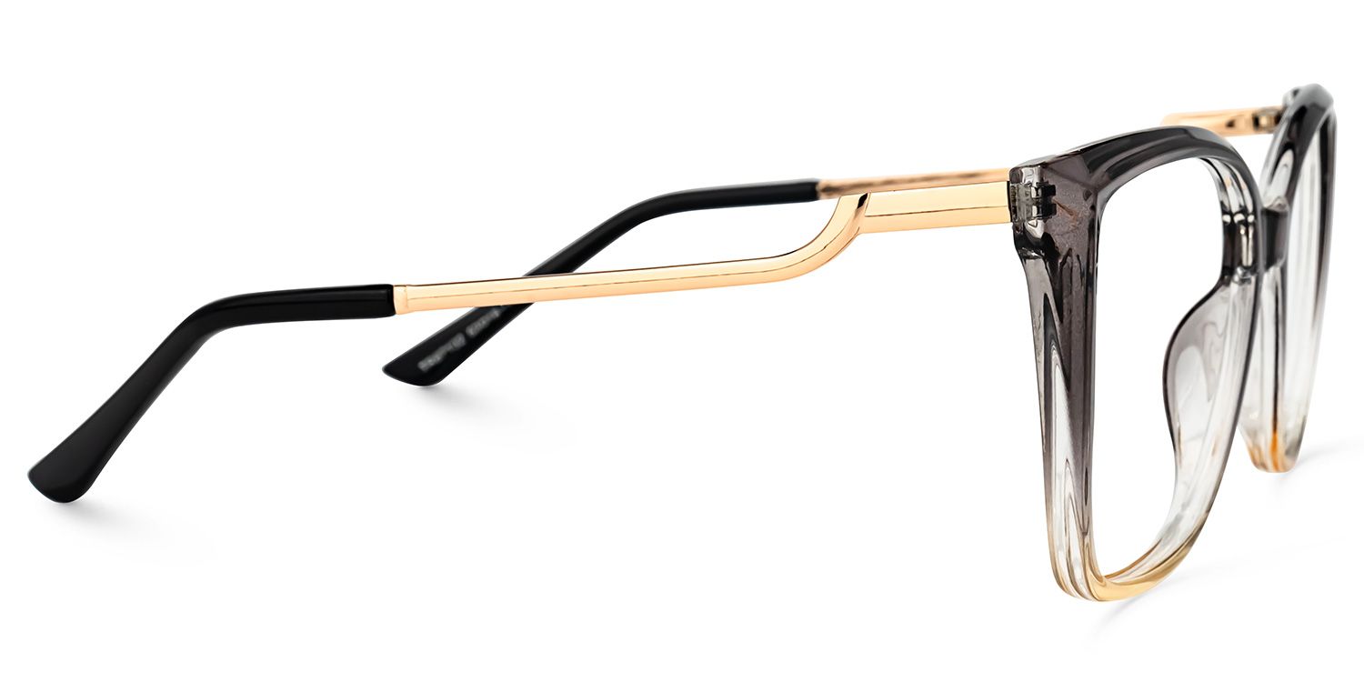 Shawnie Square Gray Glasses | Zeelool Glasses2