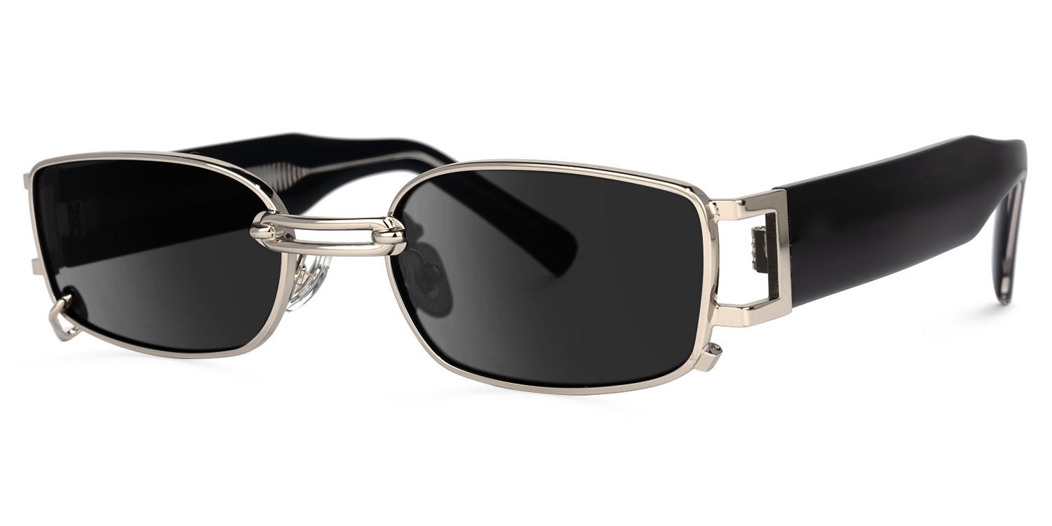 Juarez Oval Silver Sunglasses | Zeelool Glasses1