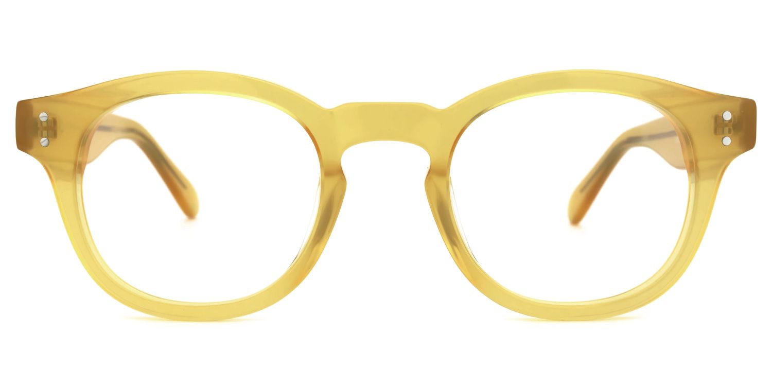 Blanca Round Yellow Glasses | Zeelool Glasses0
