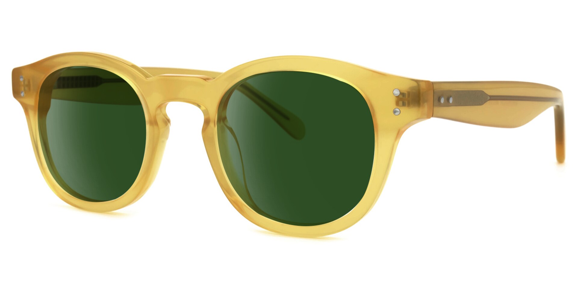 Blanca Round Yellow Sunglasses | Zeelool Glasses1