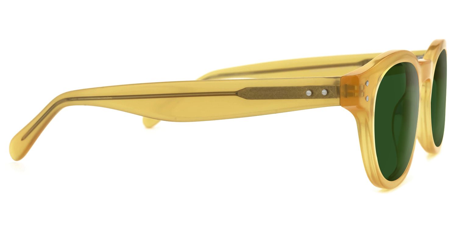 Blanca Round Yellow Sunglasses | Zeelool Glasses2