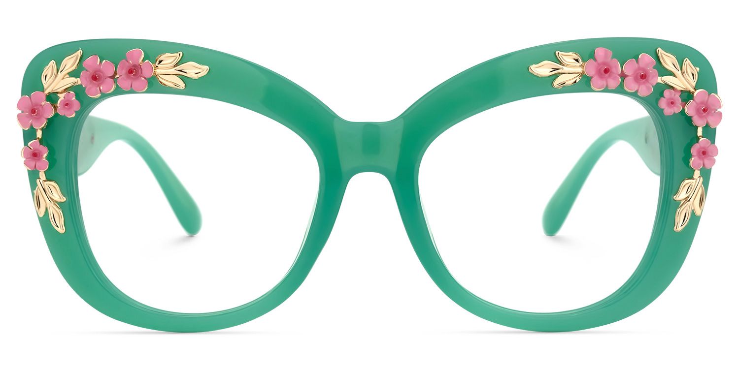 Verletta Cateye Green Glasses | Zeelool Glasses0