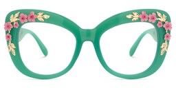 Verletta Cateye Green Glasses0