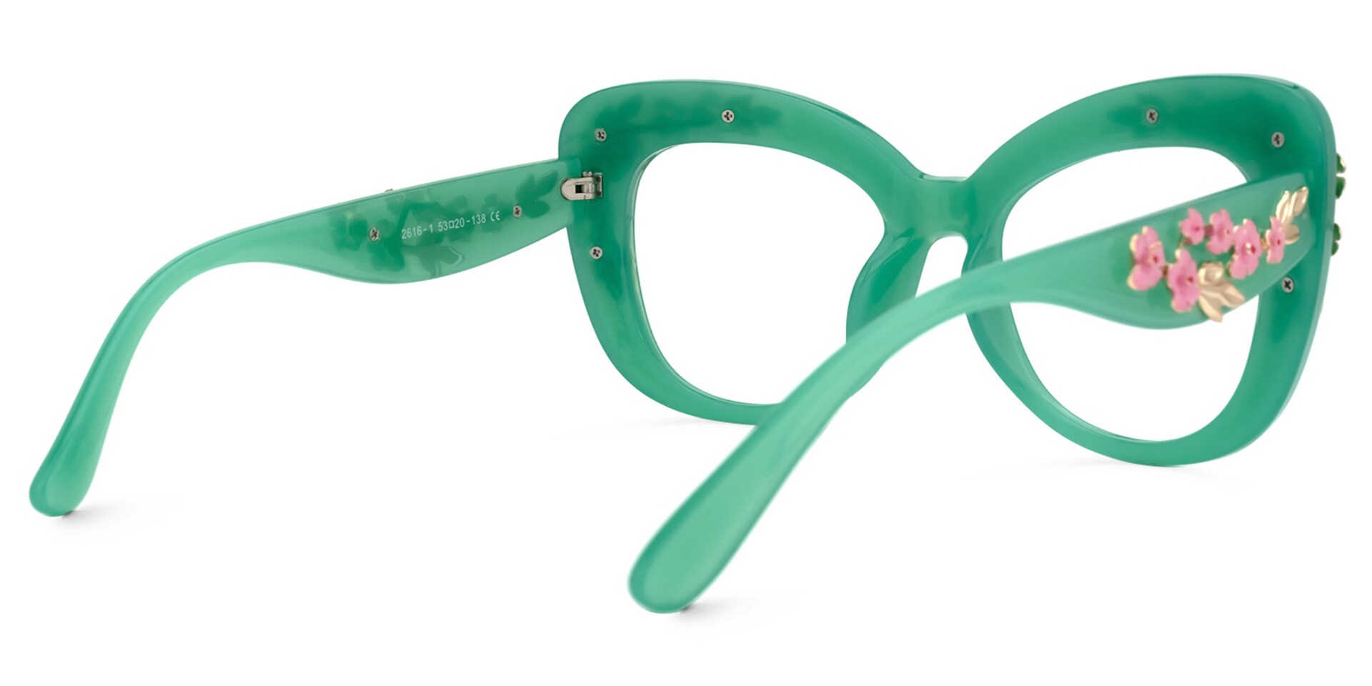 Verletta Cateye Green Glasses | Zeelool Glasses3