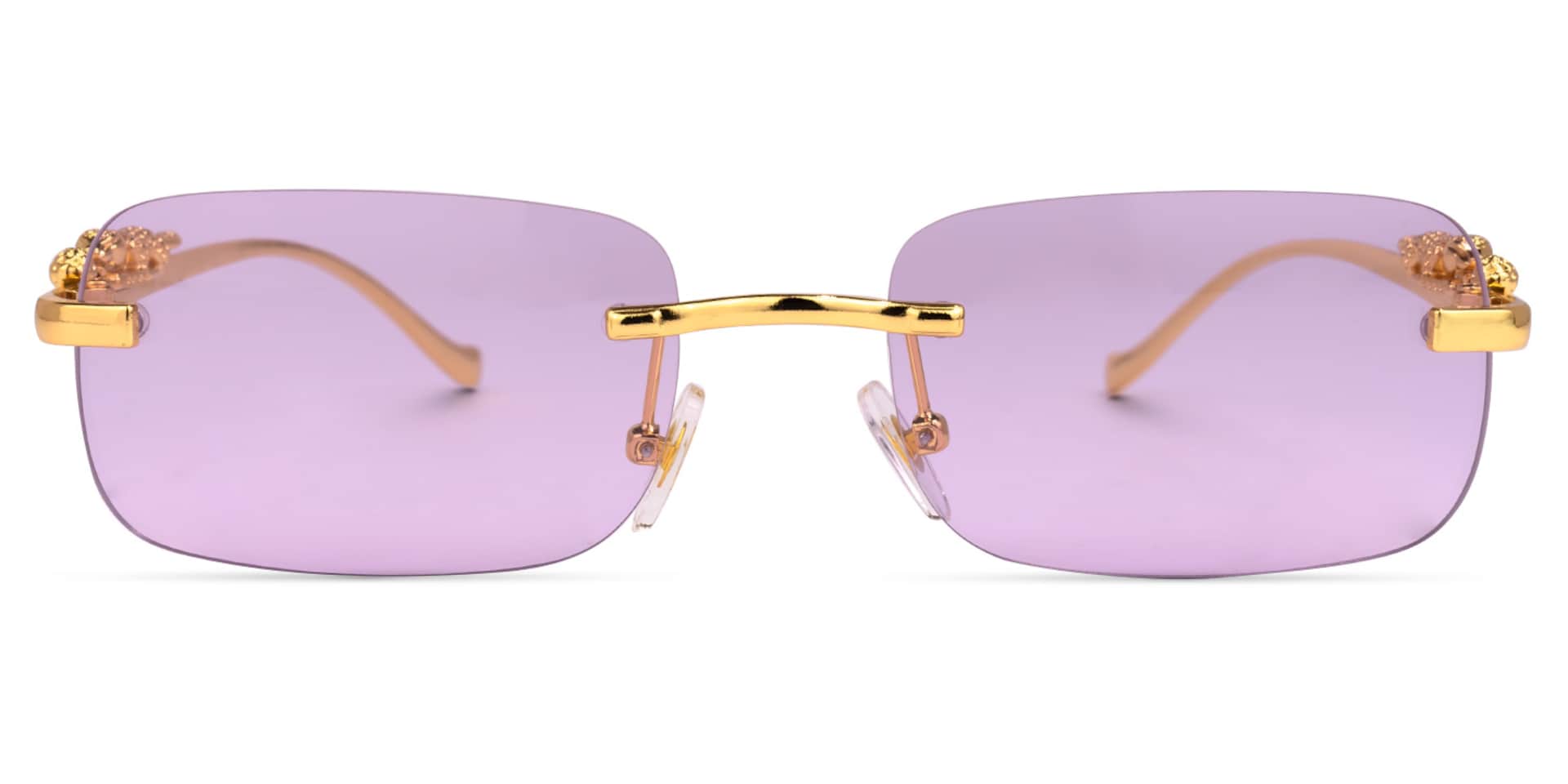 Carolina Rectangle Purple Sunglasses | Zeelool Glasses0