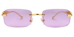Carolina Rectangle Purple Sunglasses0