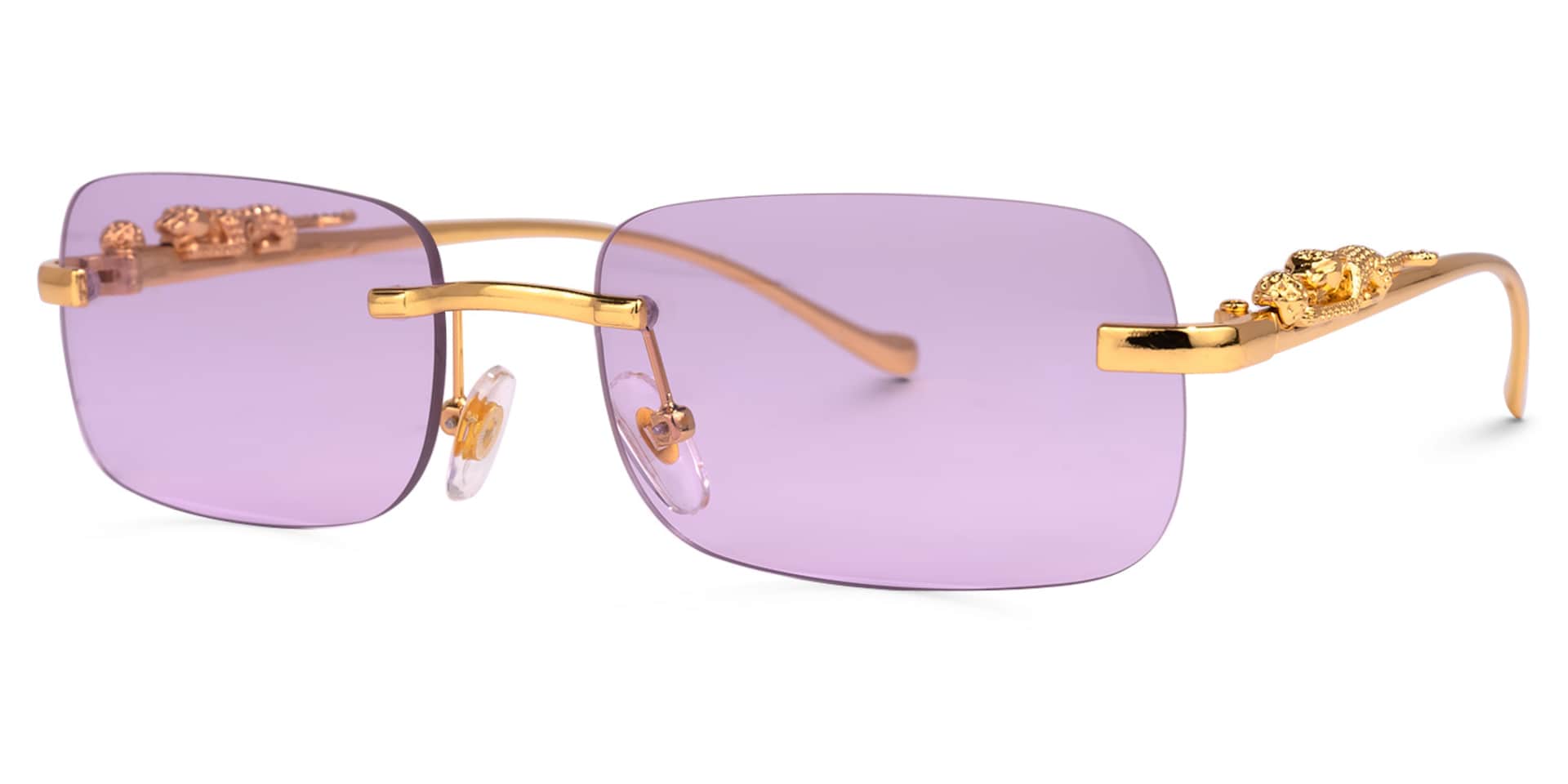 Carolina Rectangle Purple Sunglasses | Zeelool Glasses1