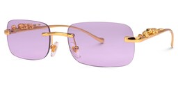 Carolina Rectangle Purple Sunglasses1