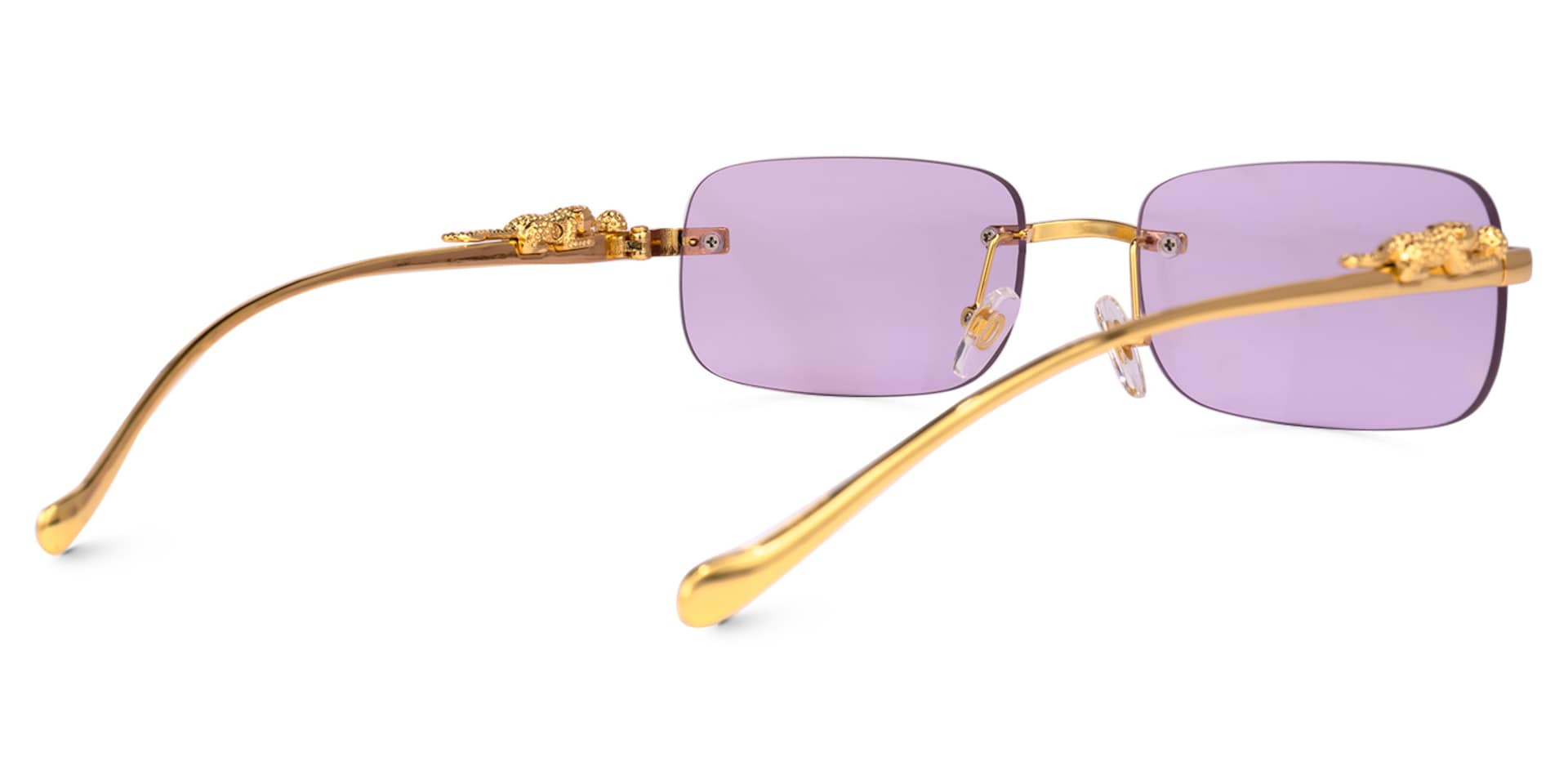 Carolina Rectangle Purple Sunglasses | Zeelool Glasses3