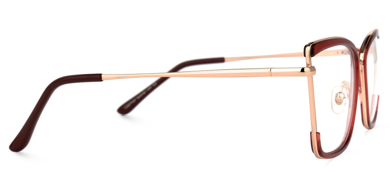 Acuram Square Red Glasses | Zeelool Glasses